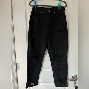 Black Curvy mom jeans ripped Size 10 Regular
